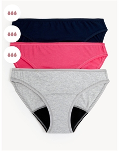 Трусики бикини с высокой впитывающей способностью, 3 шт (Размер L) Marks & spencer