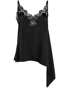 Кружевной топ асимметричного кроя, черный Dsquared2