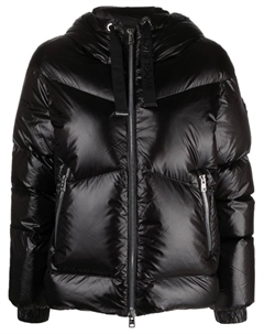 Пуховик с капюшоном, черный Woolrich