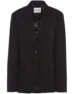 Однобортный блейзер, черный Miu miu