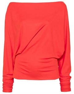 Топ Juno с рукавами долман, красный Khaite