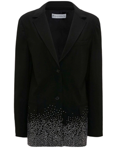 Однобортный пиджак с кристаллами, черный Jw anderson