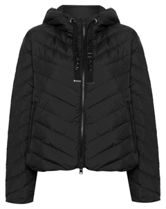 Пуховик с узором шеврон, черный Woolrich