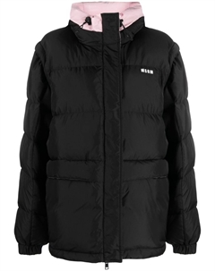 Куртка с капюшоном и съемными рукавами, черный Msgm