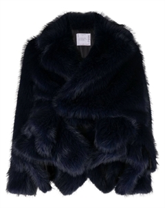 Шуба из искусственного меха, синий Sacai