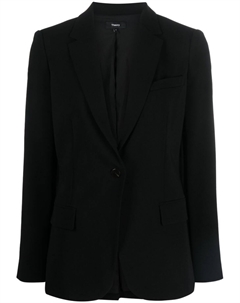 Однобортный блейзер Staple, черный Theory