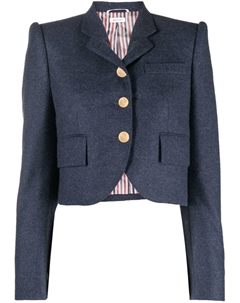 Однобортный укороченный блейзер, синий Thom browne