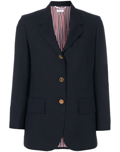 Однобортный пиджак с широкими лацканами, синий Thom browne