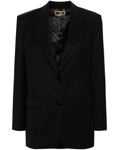 Однобортный пиджак из вирджинской шерсти, черный Elisabetta franchi