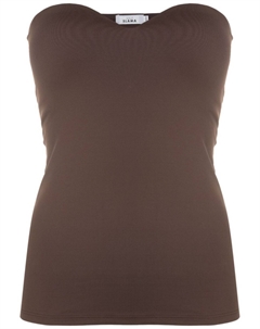 Обтягивающий топ без бретелей, коричневый Amir slama