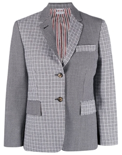 Однобортный блейзер с принтом, черный Thom browne