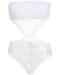 Боди с кружевной отделкой, белый Amir slama