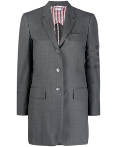 Шерстяной блейзер с полосками 4-Bar, серый Thom browne