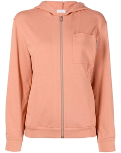 Флисовое худи на молнии, розовый Brunello cucinelli