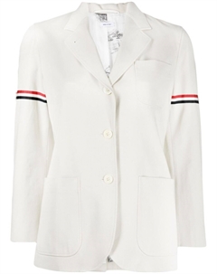 Блейзер с полосками RWB, нейтральный цвет Thom browne