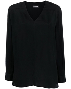 Топ с V-образным вырезом и длинными рукавами, черный Dondup