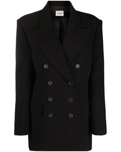 Двубортный блейзер The Tanner, черный Khaite