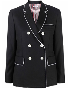 Двубортный шерстяной пиджак, черный Thom browne
