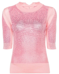 Топ с кристаллами, розовый Ermanno scervino