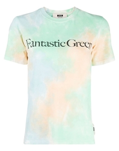 Футболка с надписью, зеленый Msgm