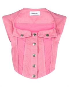 Укороченный джинсовый топ, розовый Ambush