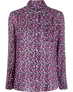 Блузка с длинными рукавами и принтом, розовый A.p.c.