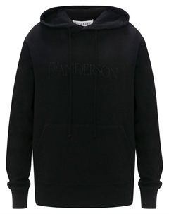 Худи с вышитым логотипом, черный Jw anderson