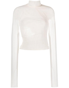 Сетчатый топ с высоким воротником, белый Eckhaus latta