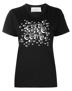 Футболка с короткими рукавами и логотипом, черный Corso como