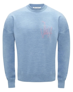 Толстовка с логотипом, синий Jw anderson