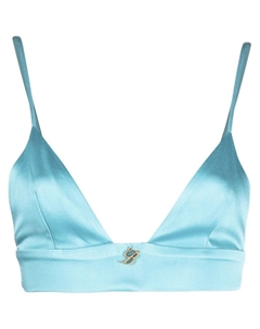 Бюстгальтер-бралетт с логотипом, синий Blumarine