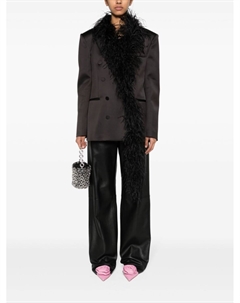 Блейзер с перьями, черный Giuseppe di morabito