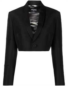 Укороченный жакет строгого кроя, черный Dsquared2