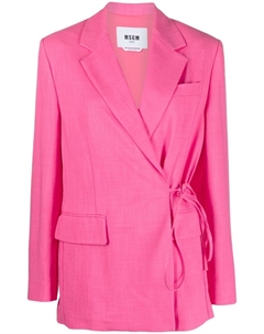 Блейзер Coarse с запахом, розовый Msgm