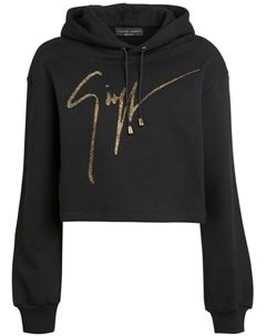 Худи Mailena с логотипом, черный Giuseppe zanotti