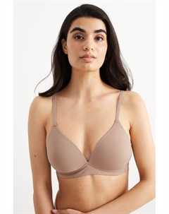 Бюстгальтер без косточек с подкладкой из лайкры, бежевый C&a