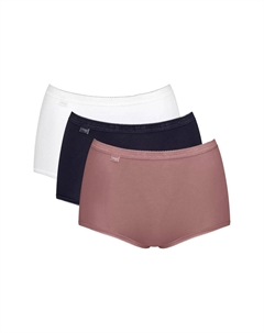 Трусики Basic+, 3 шт., однотонные, женские, цвет Multiple Colour Sloggi