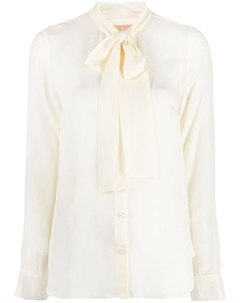 Блузка на пуговицах с бантом, нейтральный цвет Michael michael kors