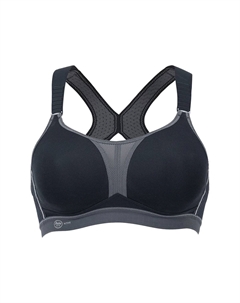 Спортивный бюстгальтер Dynamix Star Racerback под грудью, дышащий для женщин, цвет Schwarz Antharzit Anita