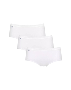 Трусики миди Basic+, 3 шт., женские, белый Sloggi