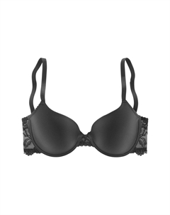 Женский кружевной бюстгальтер с чашечками и бантом Vittoria, черный Lascana