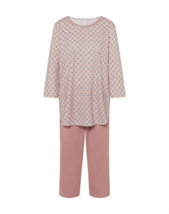 Женская пижама из джерси Lovely Nights Capri с орнаментом, цвет Rose Bud Calida