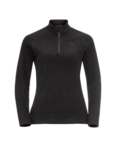 Рубашка флисовая «Риги», воротник стойка, утепленная, женская, черный Odlo