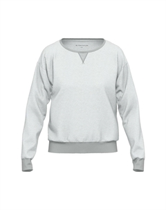 Пижамный топ, круглый вырез, ребристые манжеты, женский, цвет Medi Melange Tom tailor