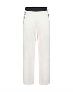 Брюки уличные «Хухта», структурированный вид, карманы на молнии, женские, белый Luhta