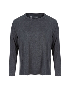 CIHERA MELANGE рубашка с длинными рукавами и отличной воздухопроницаемостью, черный Q by endurance