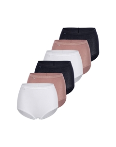 Трусы макси, набор из 6 шт. Basic+, цвет Braun Schwarz Sloggi