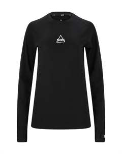 Рубашка Nuuk с длинными рукавами из высококачественной обработки шерсти, черный Sos