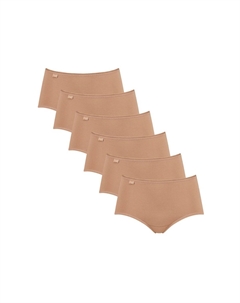 Трусики миди, 6 шт., хлопок 24/7, цвет Brush Sloggi