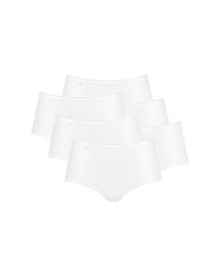 Женские трусы миди, 6 шт. в упаковке, микрофибра 24/7, однотонные Sloggi